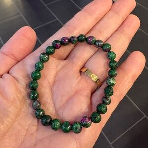 Ruby Zoisite 6mm Bracelet